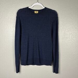 Tre Vero Three Truths RN 58909 Size M Blue Wool Cotton Blend Women’s Cardigan